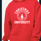 CHRISTMAS UNIVERSITY SIGNATURE HOODIE in Rudolph's Red Nose Red.