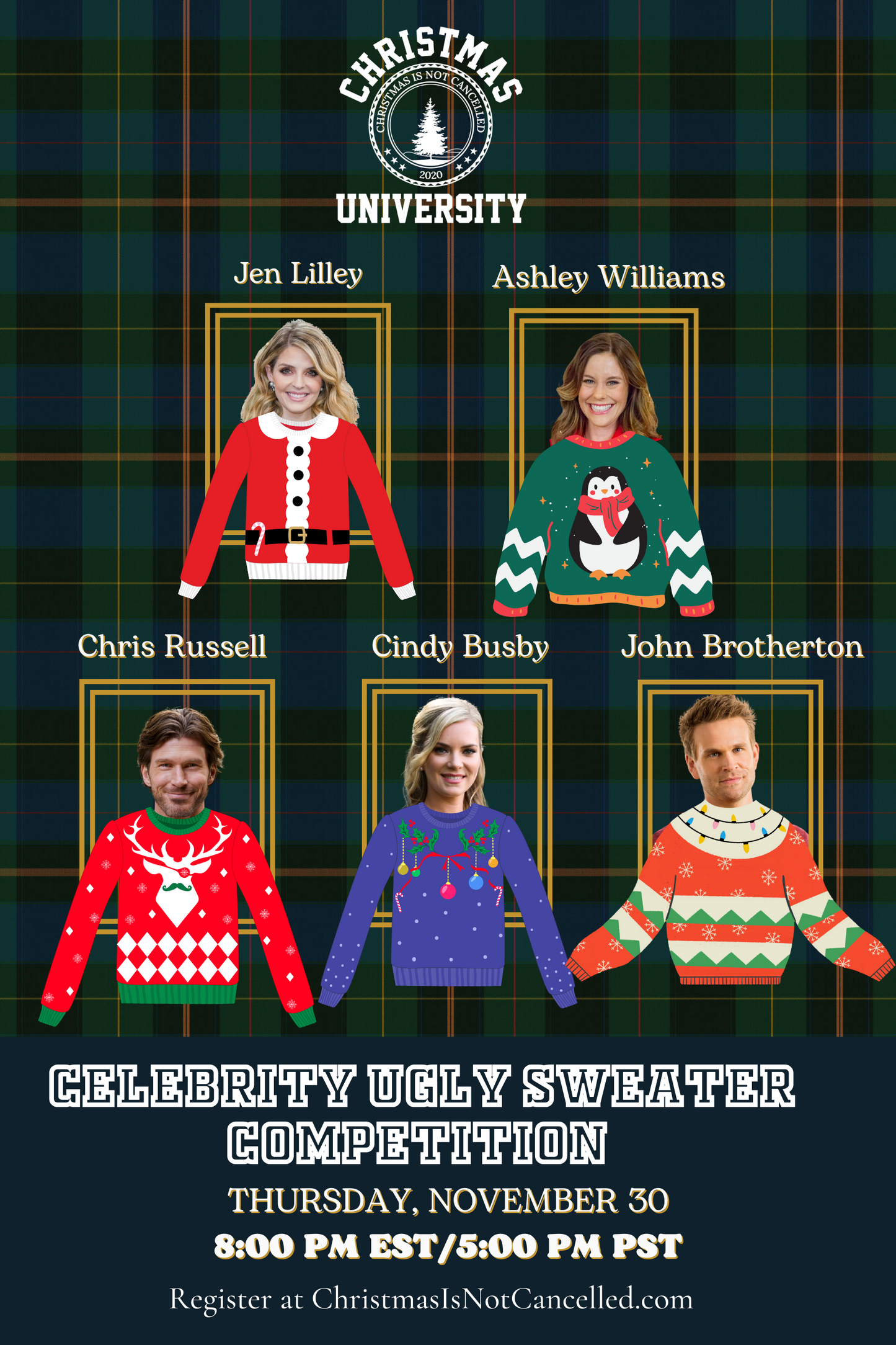 Christmas University 23: Celebrity Christmas Sweater Smackdown (Thursday, November 30)